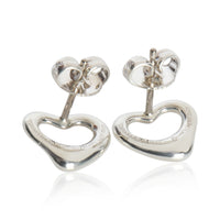 Tiffany & Co. Sterling Silver  Elsa Peretti Open Heart Earrings pv
