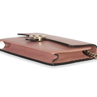 Gucci Pink Dollar Calfskin Interlocking G Wallet On Chain Handbag box