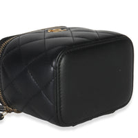 Chanel Black Quilted Lambskin Mini Pearl Crush Vanity Case Handbag clasp