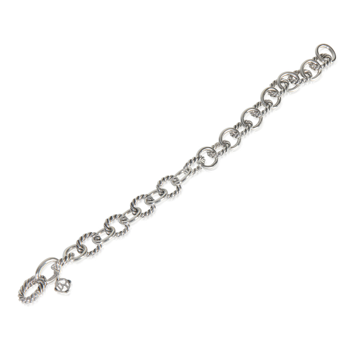 David Yurman Sterling Silver  Oval Link Bracelet bv