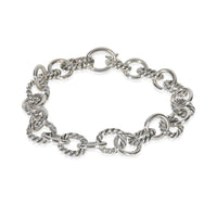 David Yurman Sterling Silver  Oval Link Bracelet fv