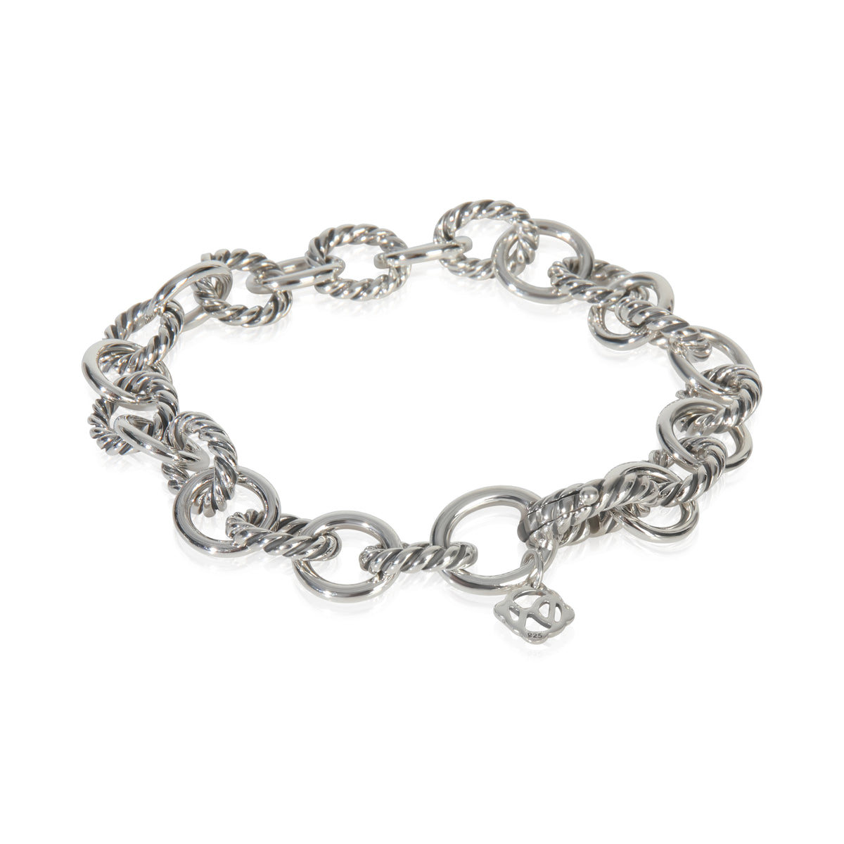 David Yurman Sterling Silver  Oval Link Bracelet pv
