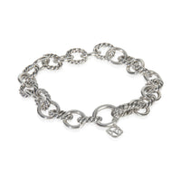 David Yurman Sterling Silver  Oval Link Bracelet pv