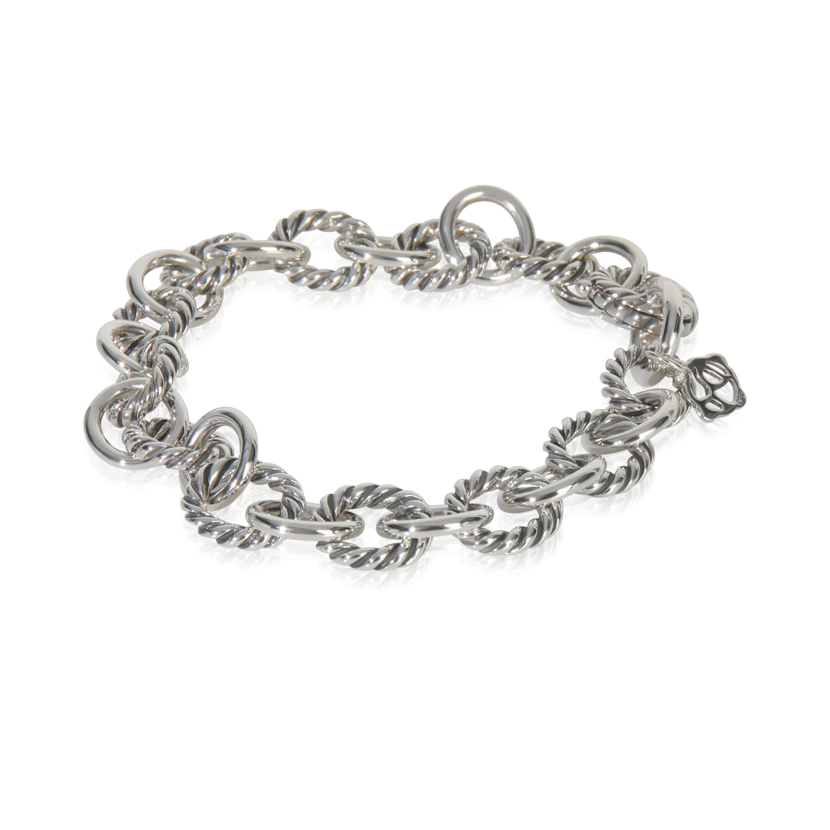 David Yurman Sterling Silver  Oval Link Bracelet sv