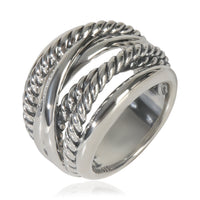 David Yurman Sterling Silver  Crossover Ring bv