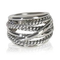 David Yurman Sterling Silver  Crossover Ring fv