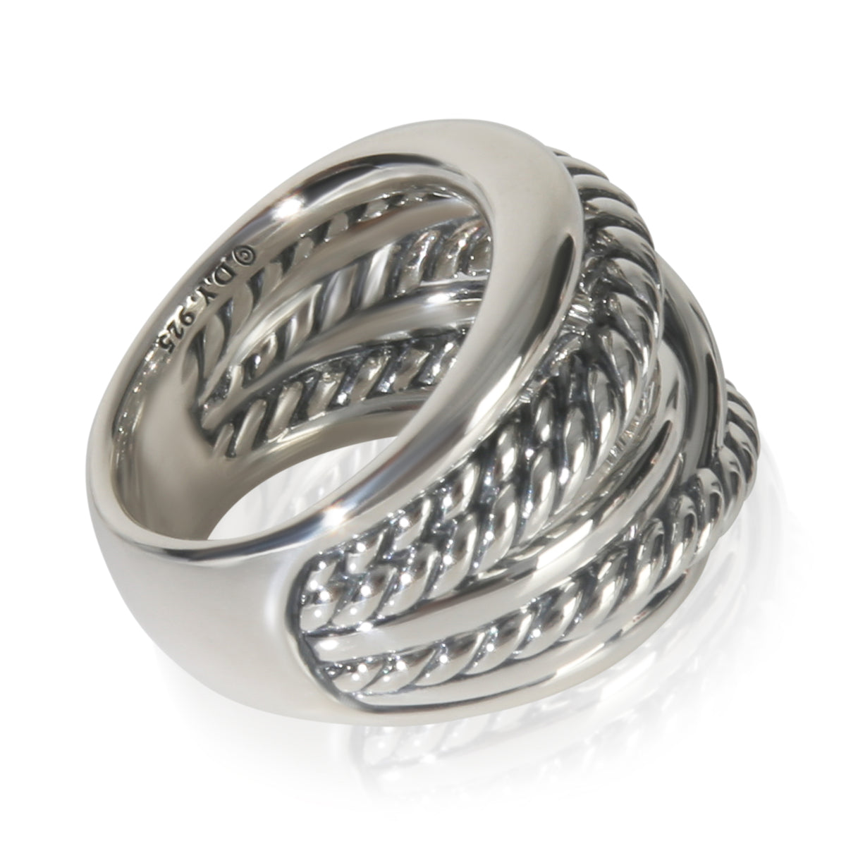 David Yurman Sterling Silver  Crossover Ring pv