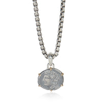 David Yurman Yellow Gold & Sterling Silver  Virgo Amulet Pendant fv