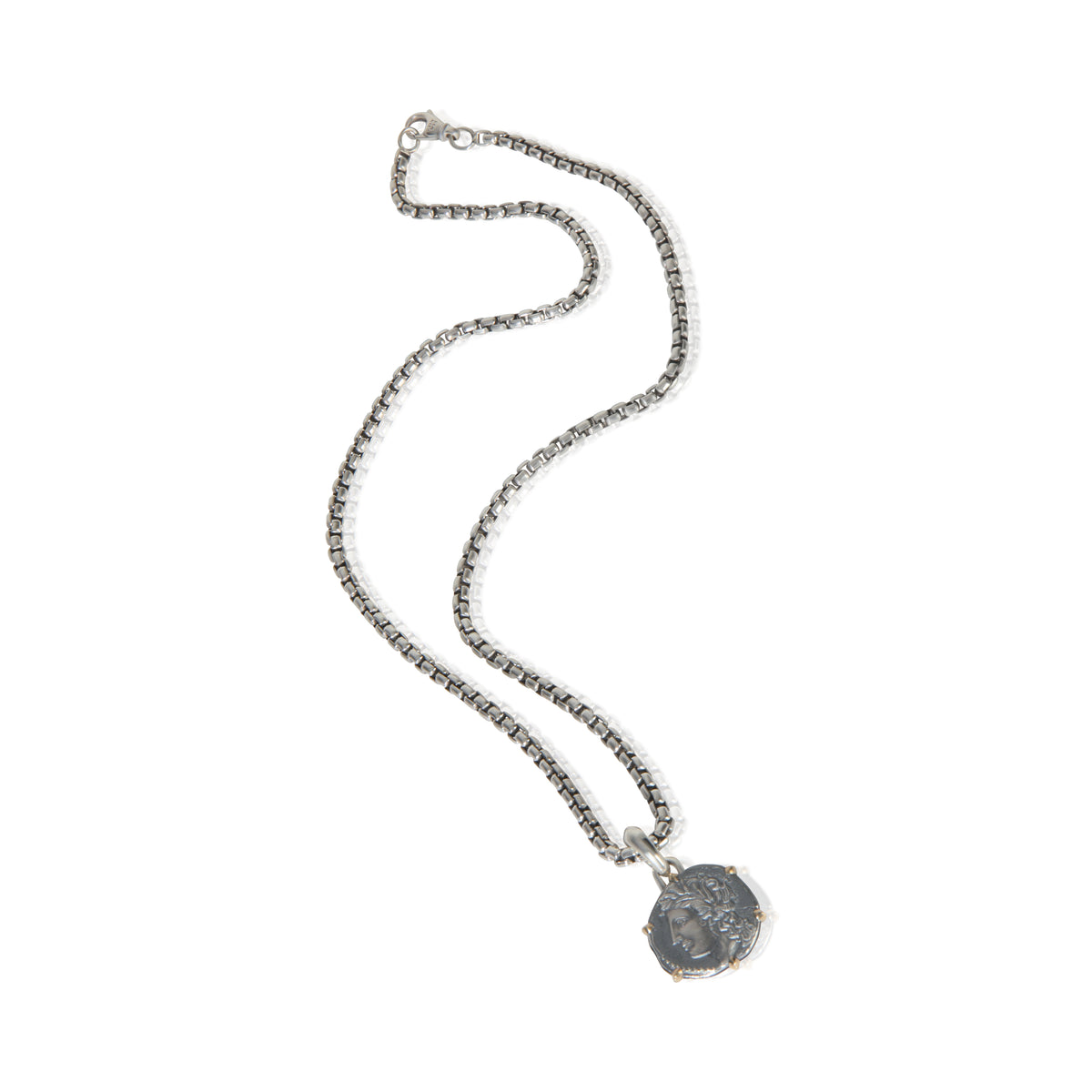 David Yurman Yellow Gold & Sterling Silver  Virgo Amulet Pendant pv