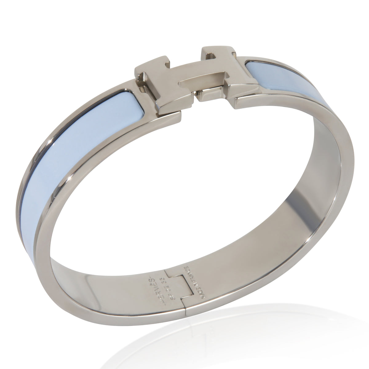 Hermès Clic H In Bleu Ciel Bracelet av