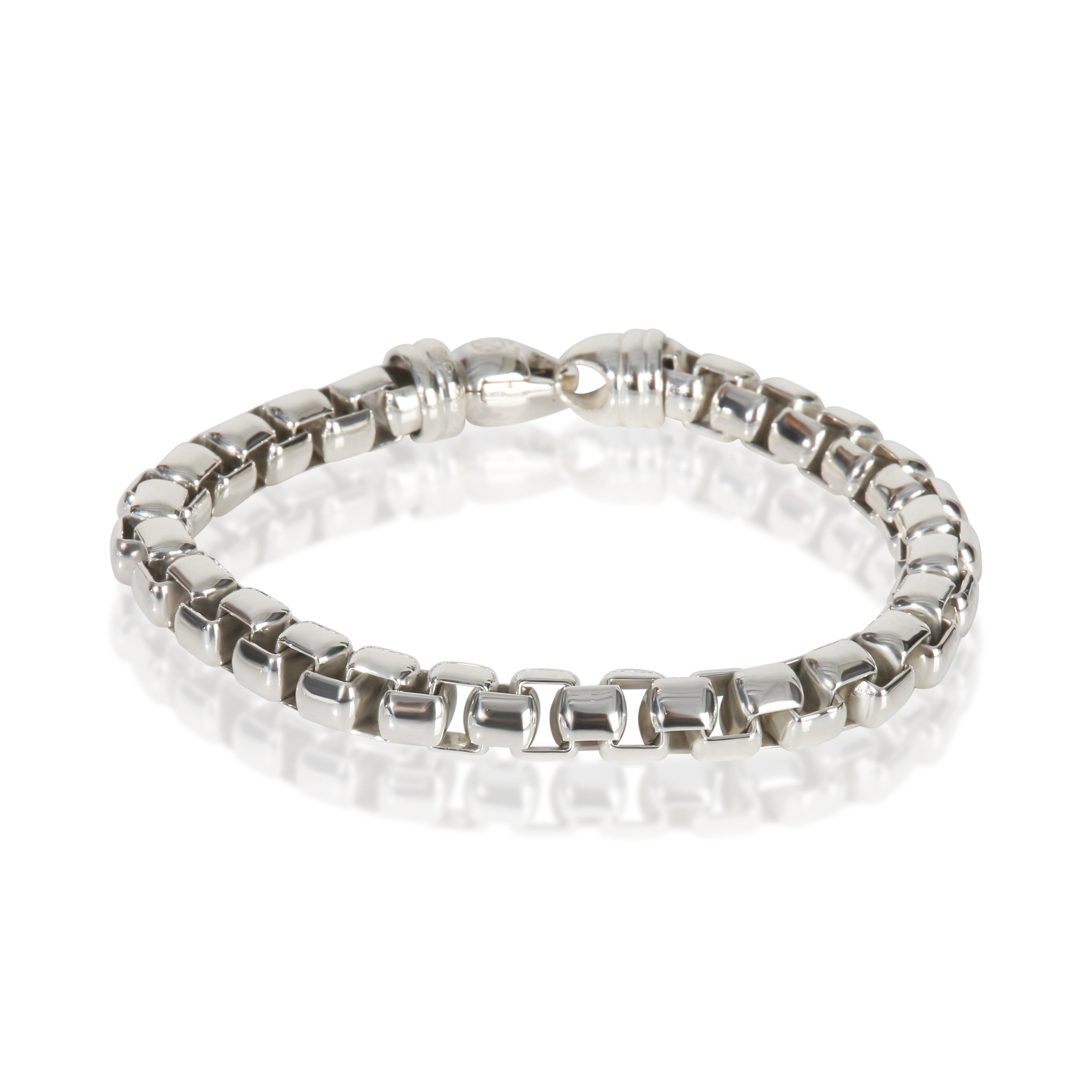 David Yurman Sterling Silver  7.3mm Box Chain Bracelet fv