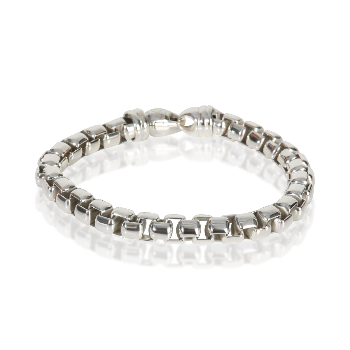 David Yurman Sterling Silver  7.3mm Box Chain Bracelet fv