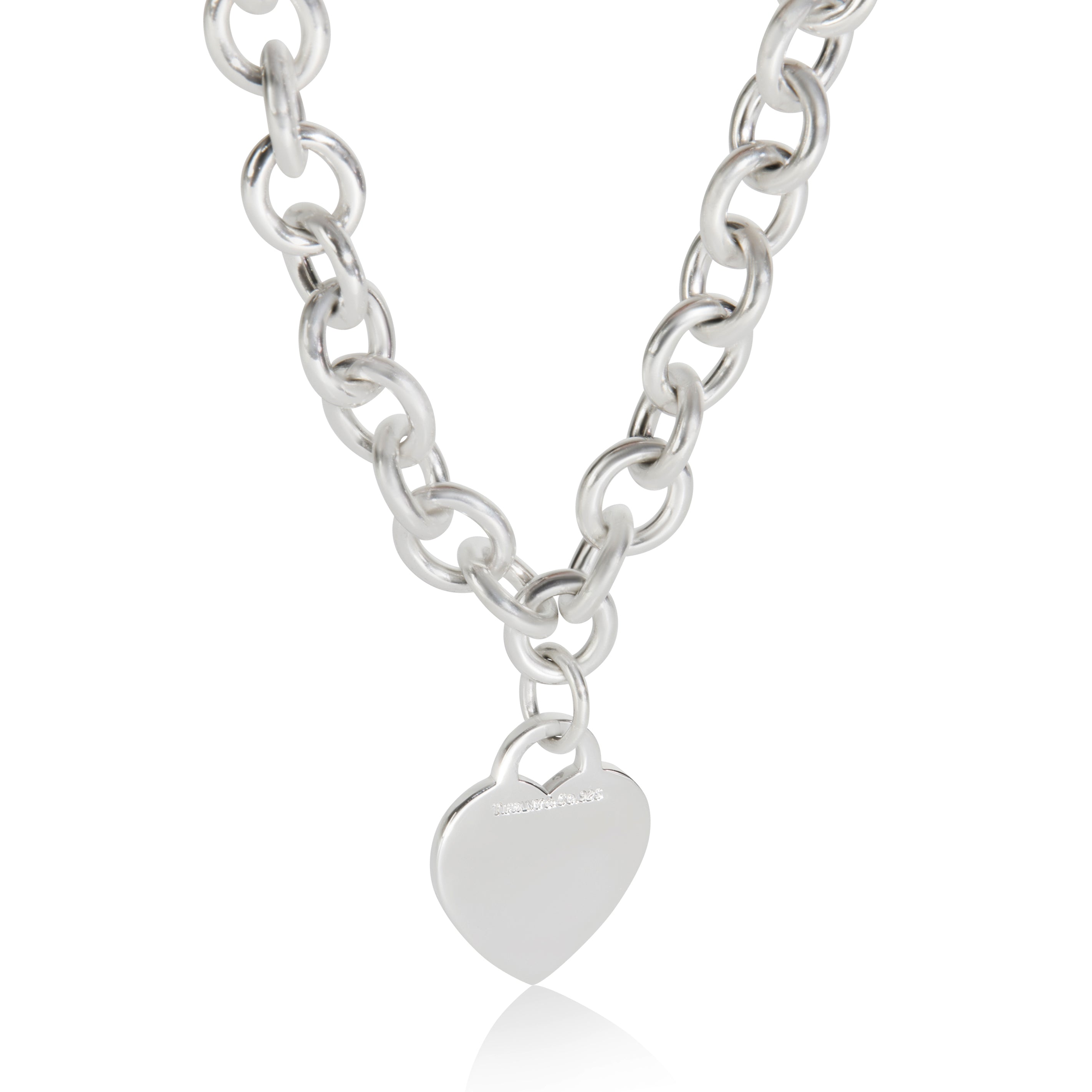 Tiffany & Co. Sterling Silver  Heart Tag Necklace fv