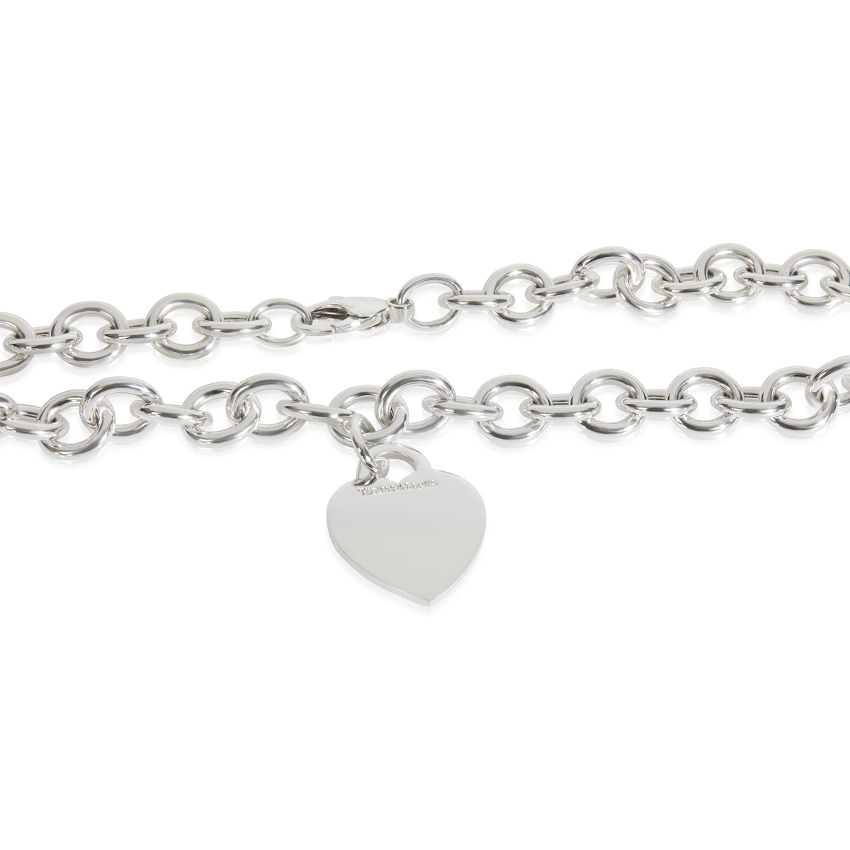 Tiffany & Co. Sterling Silver  Heart Tag Necklace pv