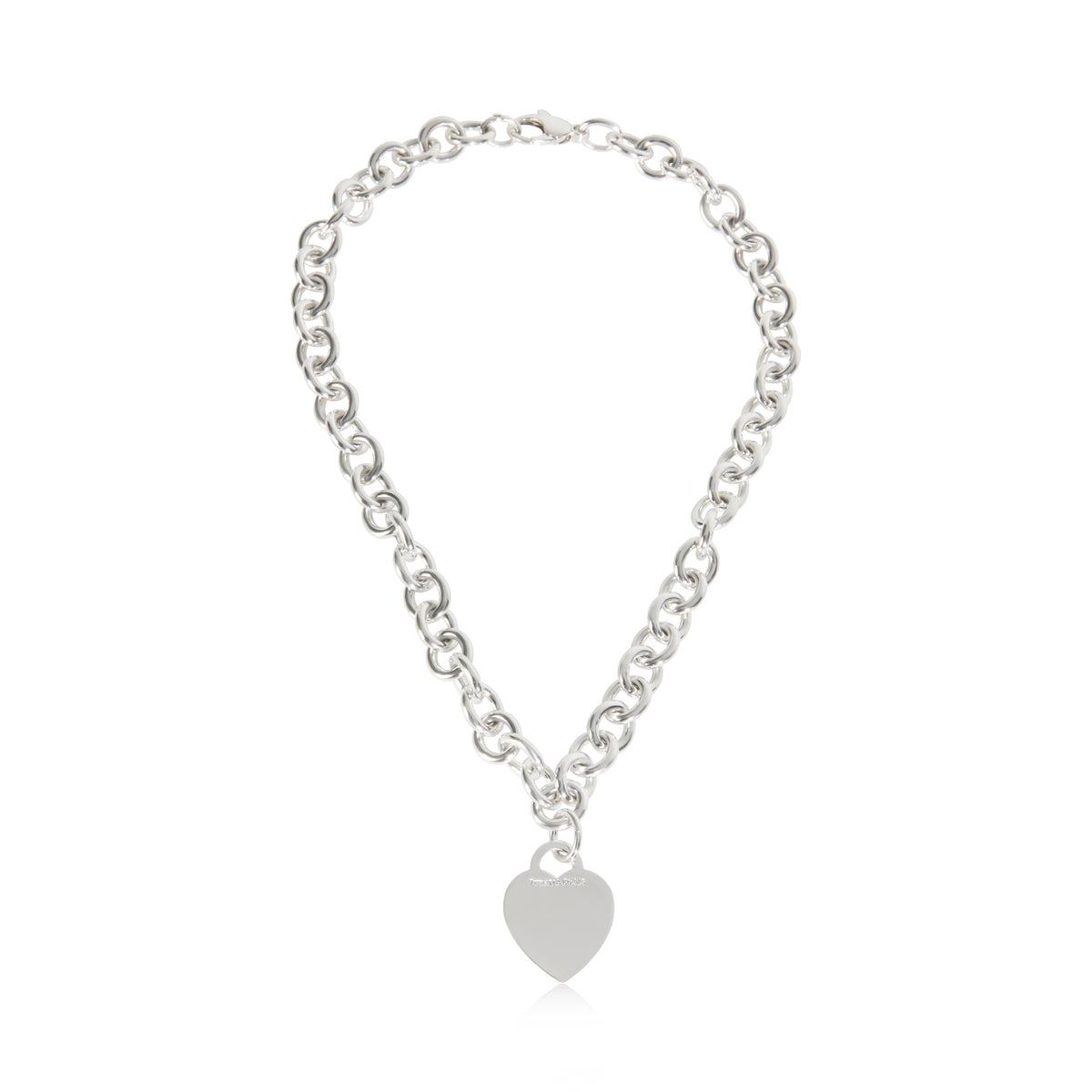 Tiffany & Co. Sterling Silver  Heart Tag Necklace bv