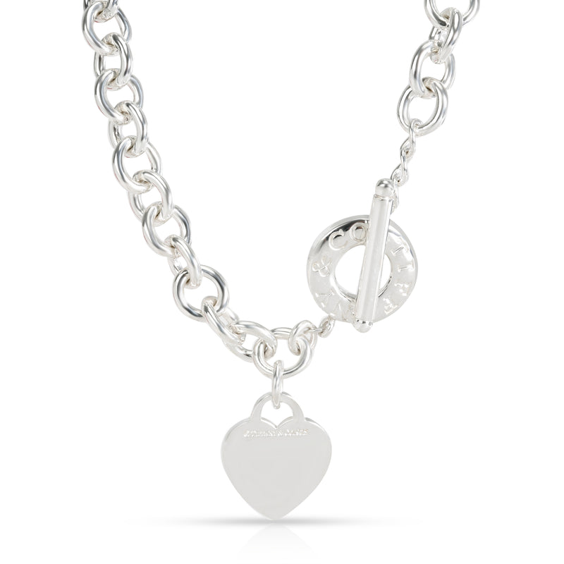 Tiffany & Co. Sterling Silver  Heart Tag Necklace fv