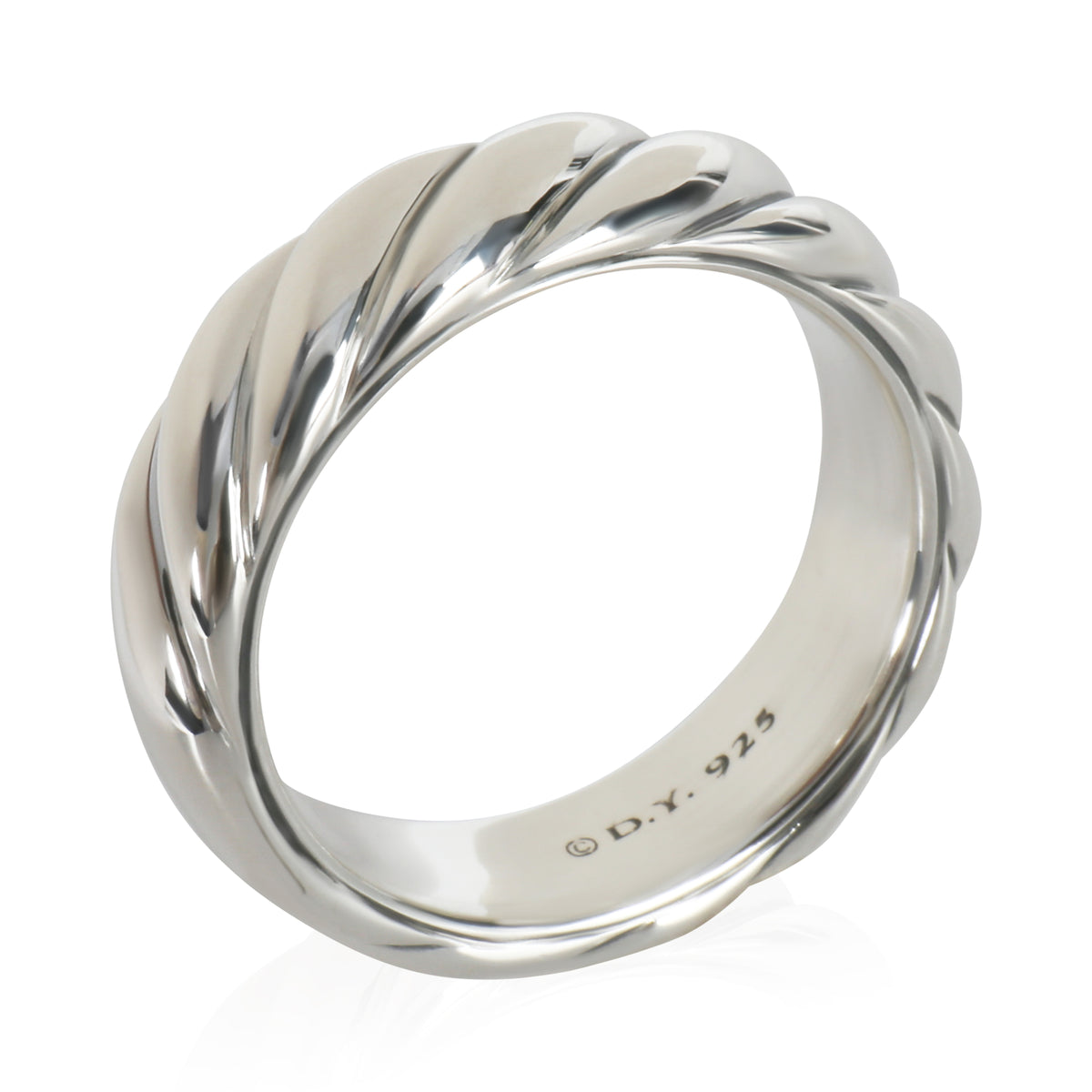 David Yurman Sterling Silver  Sculpted Cable Ring av