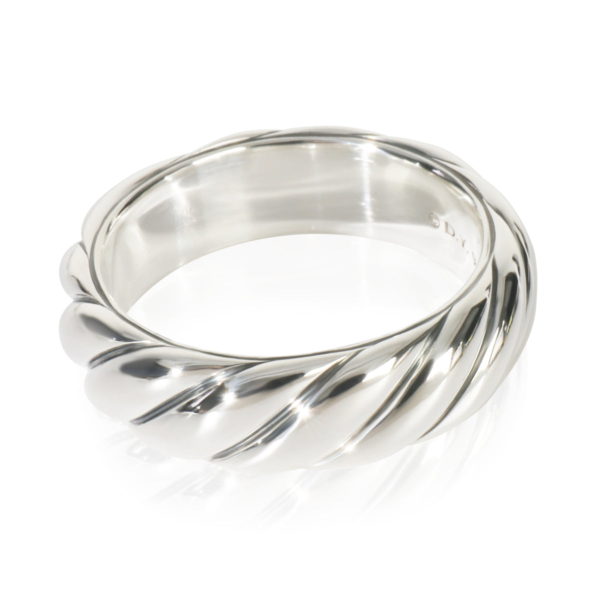 David Yurman Sterling Silver  Sculpted Cable Ring sv
