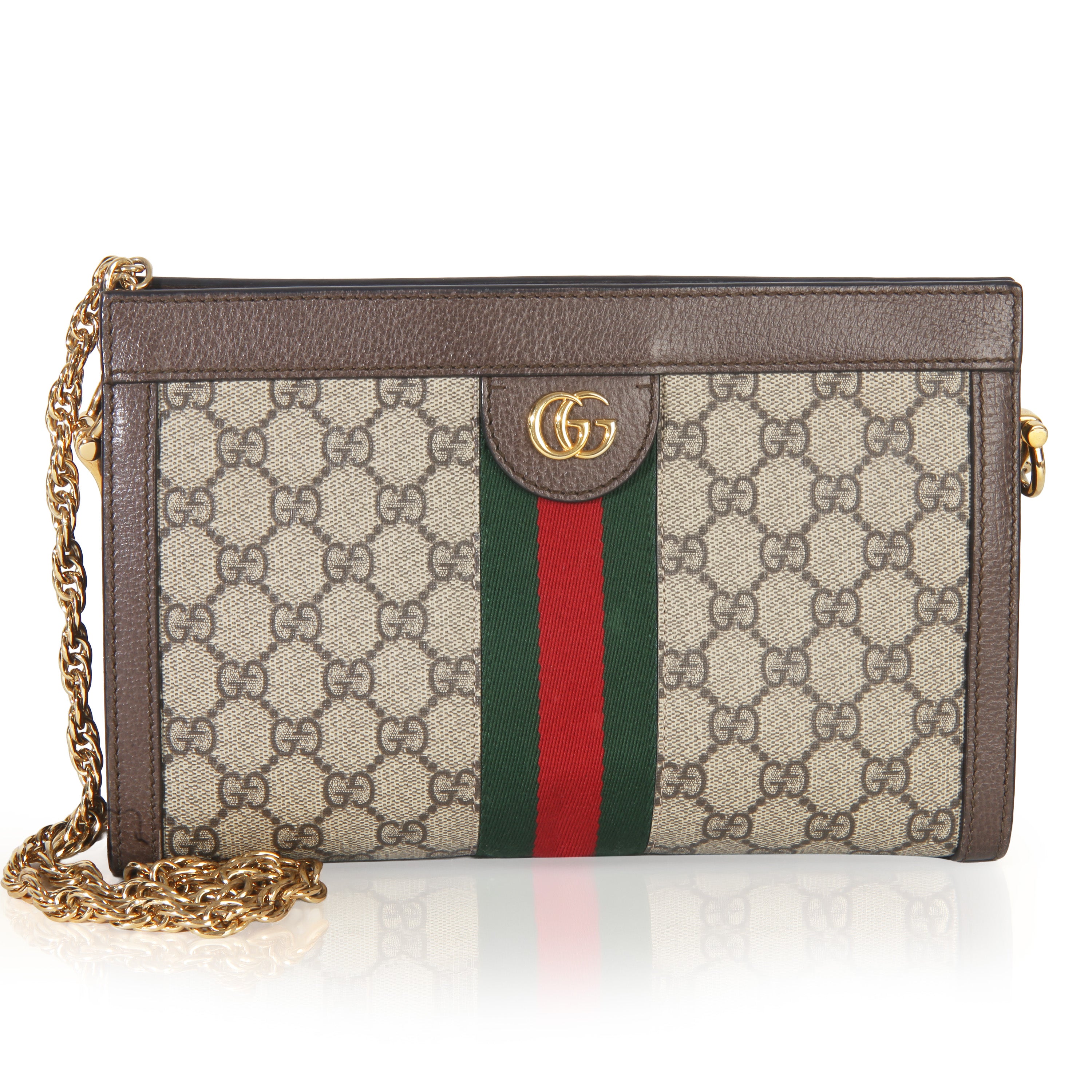 Gucci Beige GG Supreme Web Ophidia GG Small Shoulder Bag Handbag id