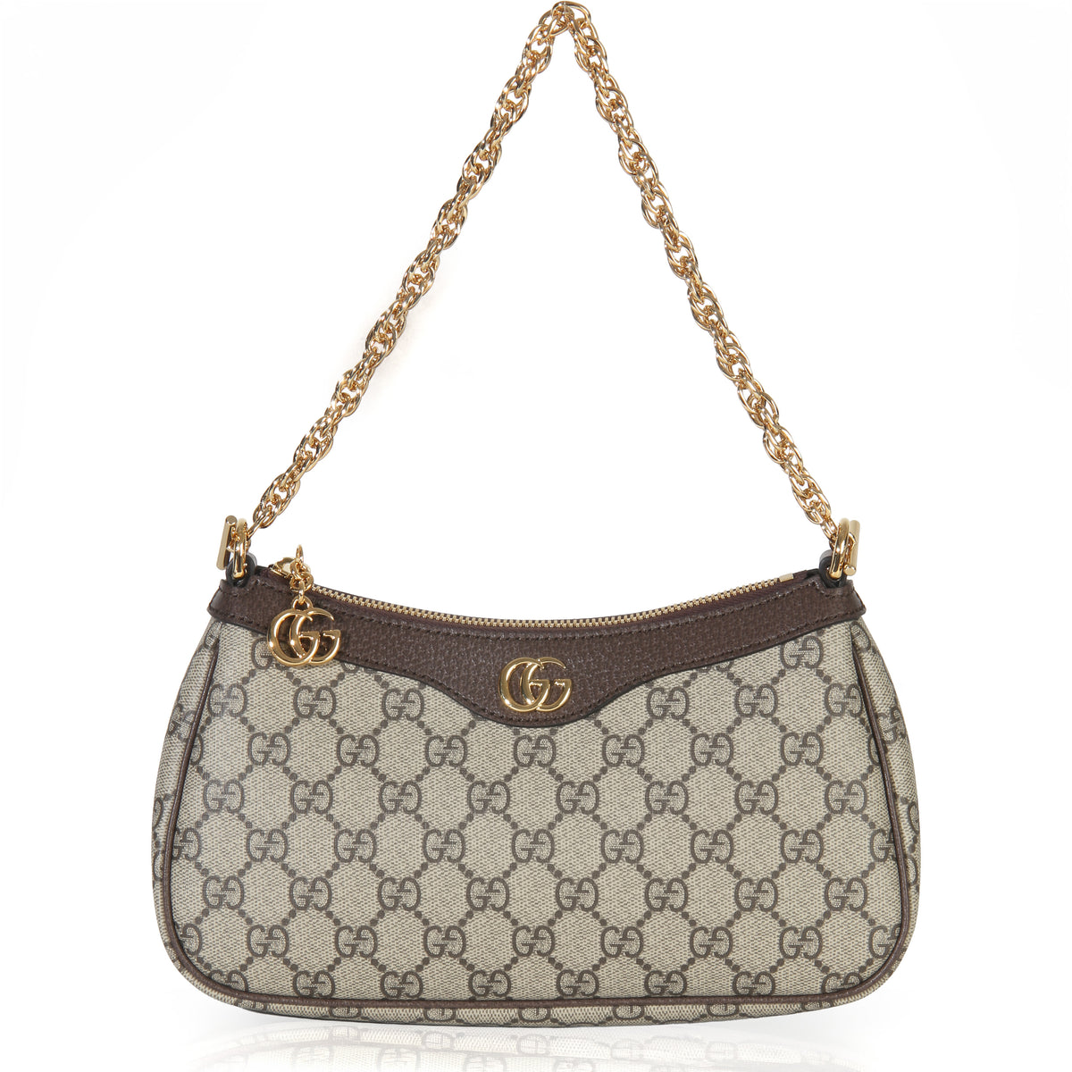 Gucci Beige GG Supreme Canvas Small Ophidia Shoulder Bag Handbag id