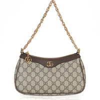 Gucci Beige GG Supreme Canvas Small Ophidia Shoulder Bag Handbag id