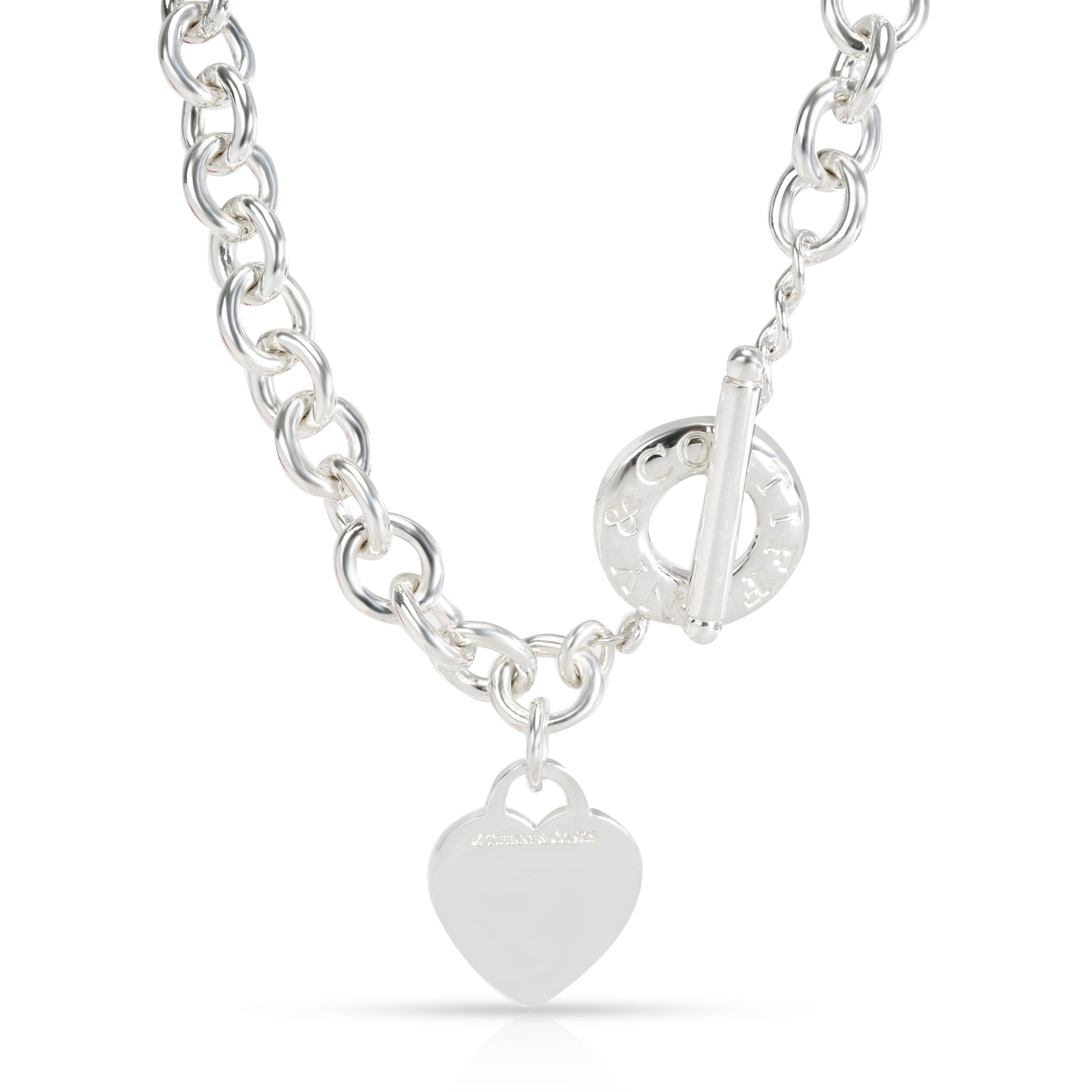 Tiffany & Co. Sterling Silver  Heart Tag Necklace fv