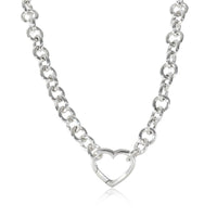 Tiffany & Co. Sterling Silver  Heart Clasp Necklace fv