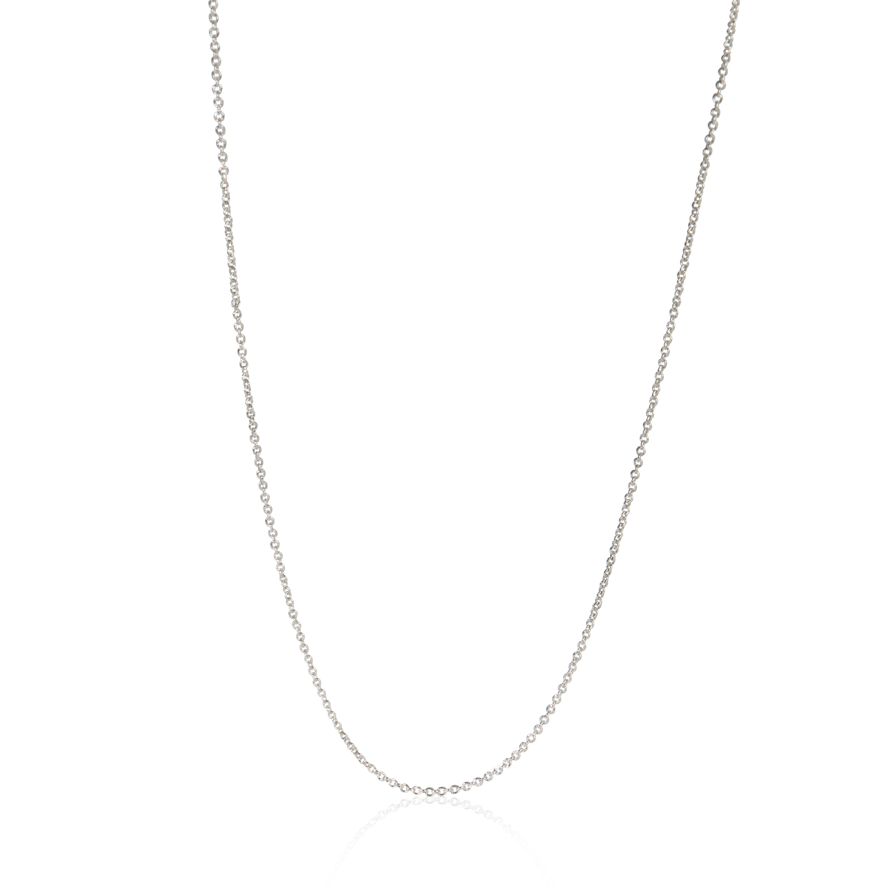 Tiffany & Co. White Gold  Cable Chain Necklace fv