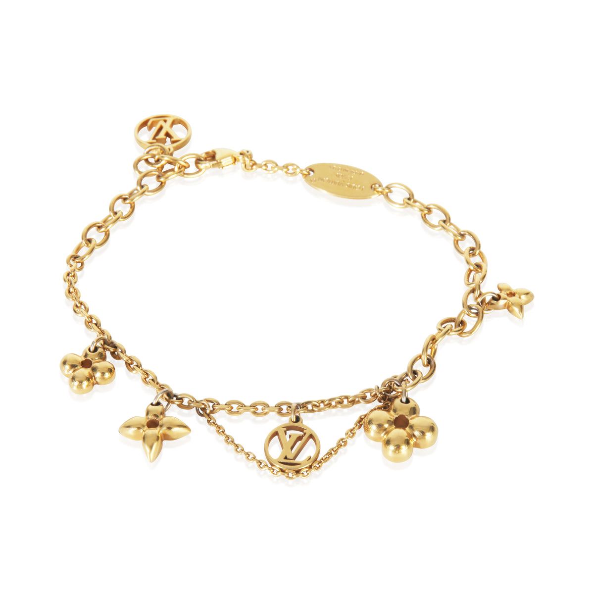 Louis Vuitton Gold Plated  Blooming Supple Bracelet fv