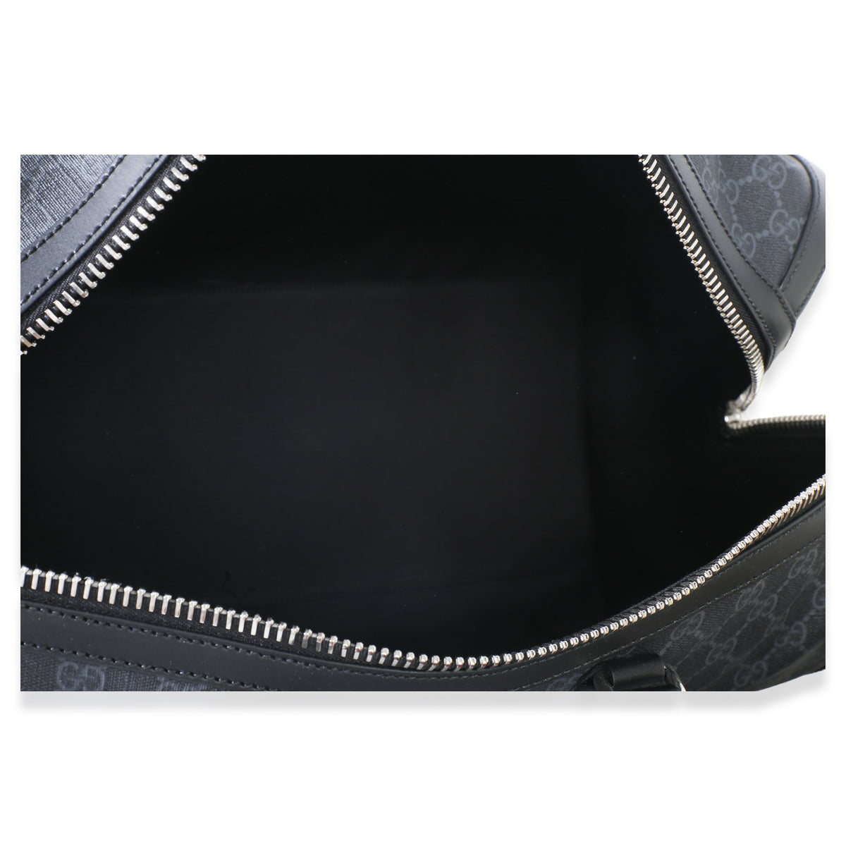 Gucci Black GG Supreme Canvas Web Duffle Bag Handbag ad1