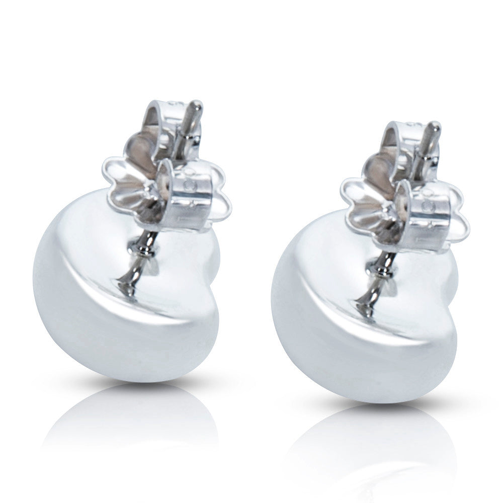 Tiffany & Co. Sterling Silver  Elsa Peretti Bean Earrings bv