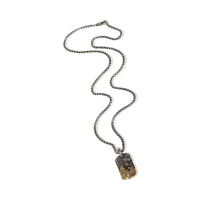 David Yurman Yellow Gold & Sterling Silver  Waves Tag Pendant pv