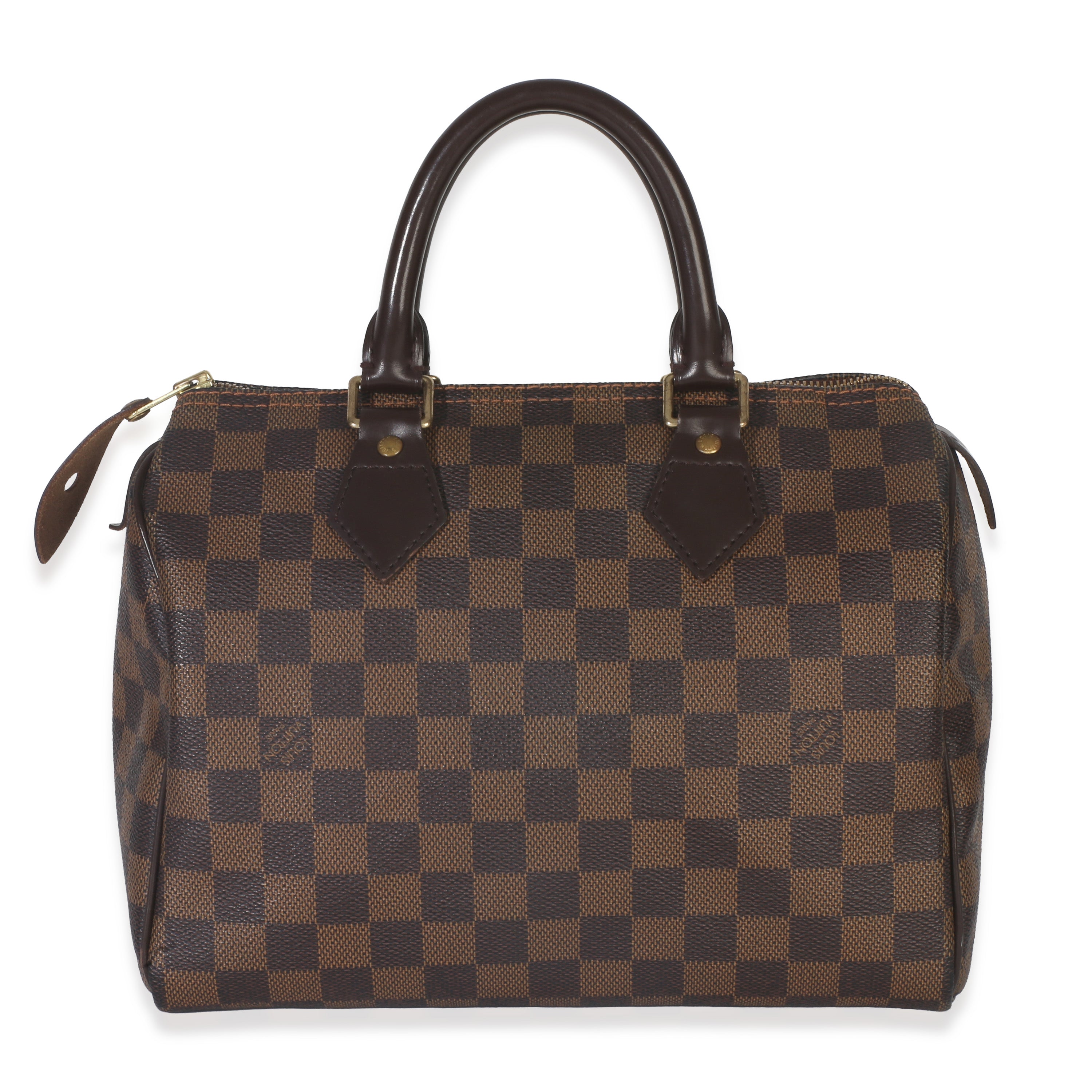 Louis Vuitton Damier Ebene Canvas Speedy 25 Handbag fv