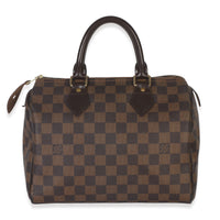 Louis Vuitton Damier Ebene Canvas Speedy 25 Handbag fv