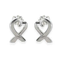 Tiffany & Co. Sterling Silver  Paloma Picasso Loving Heart Earrings fv