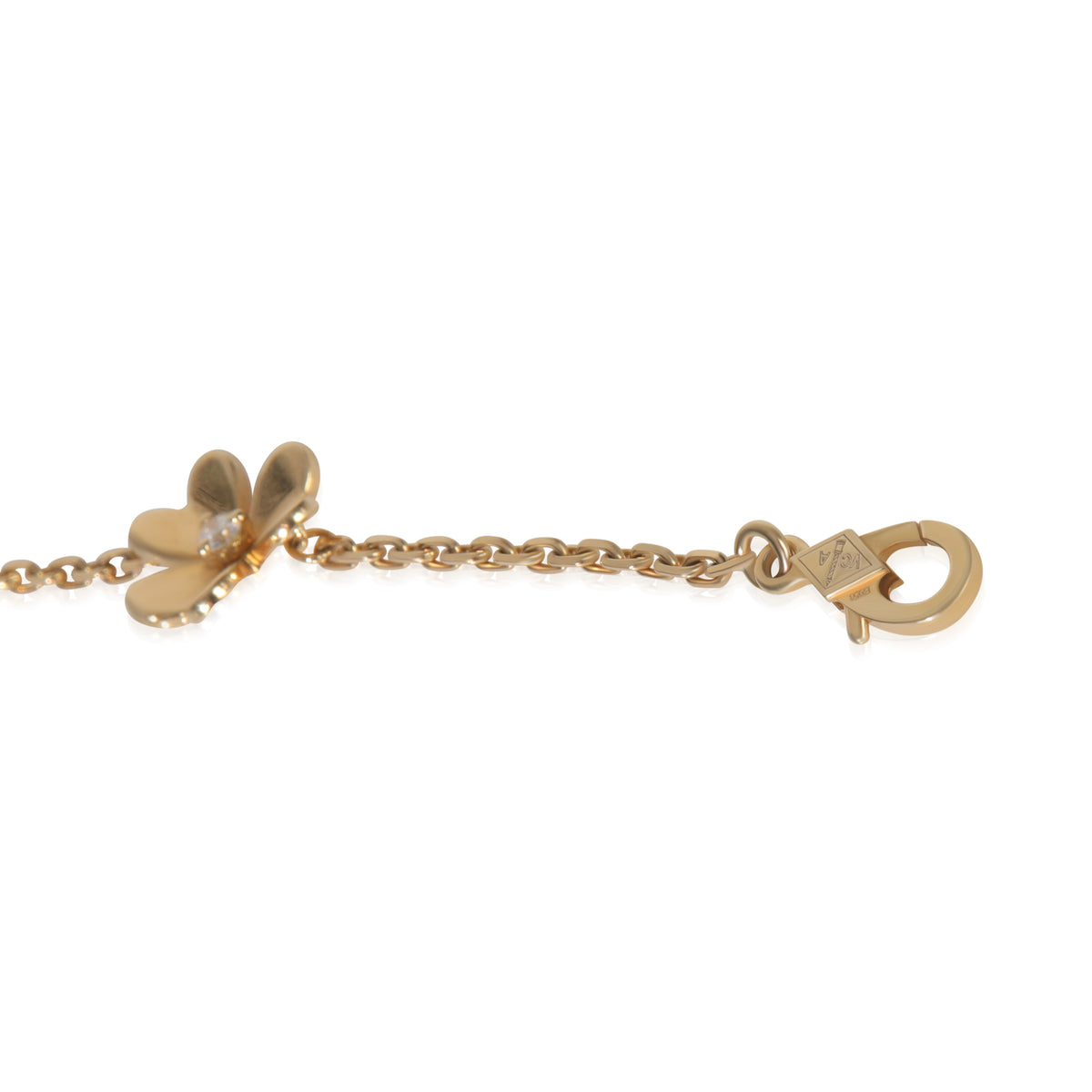 Van Cleef & Arpels Yellow Gold Diamond Frivole 5 Flower Bracelet av