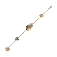 Van Cleef & Arpels Yellow Gold Diamond Frivole 5 Flower Bracelet bv