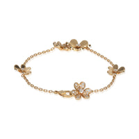 Van Cleef & Arpels Yellow Gold Diamond Frivole 5 Flower Bracelet pv