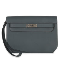 Hermès Bleu Orange Togo Kelly Depeche 25 PHW Handbag fv