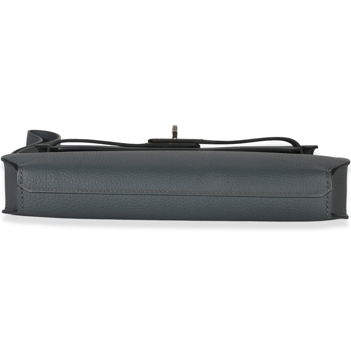 Hermès Bleu Orange Togo Kelly Depeche 25 PHW Handbag stamp