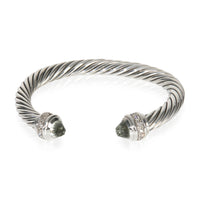 David Yurman Sterling Silver Prasiolite and Diamond Cable Classic Bracelet fv