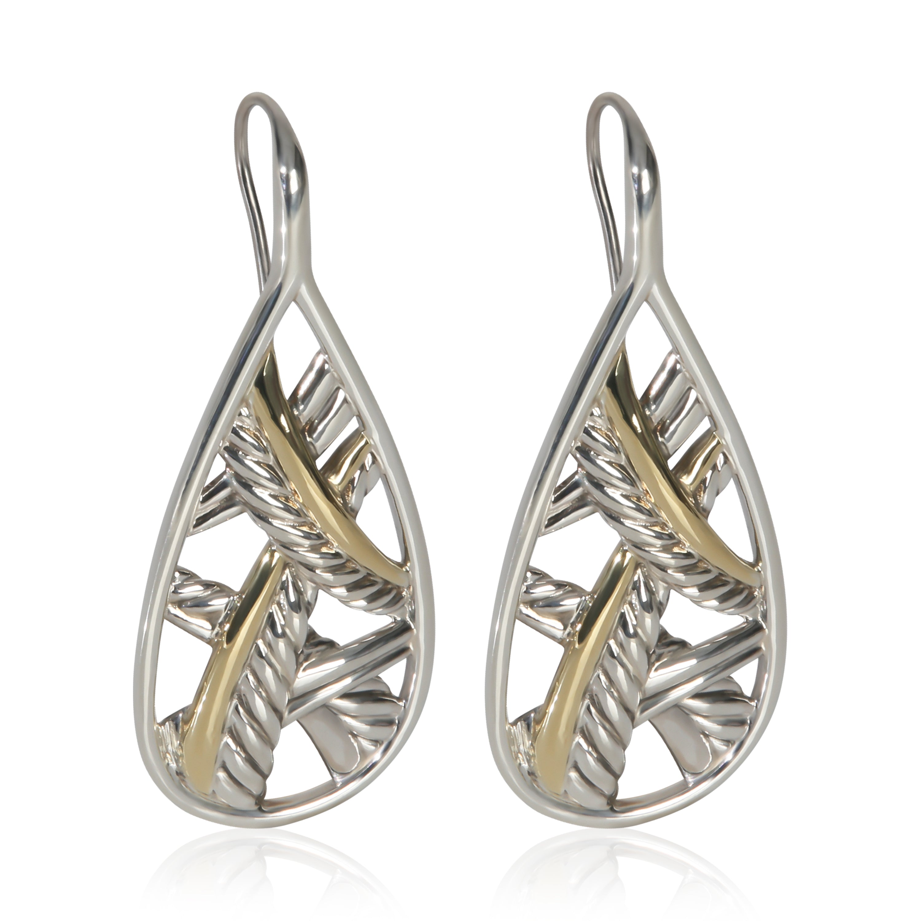 David Yurman Yellow Gold  Papyrus Earrings fv
