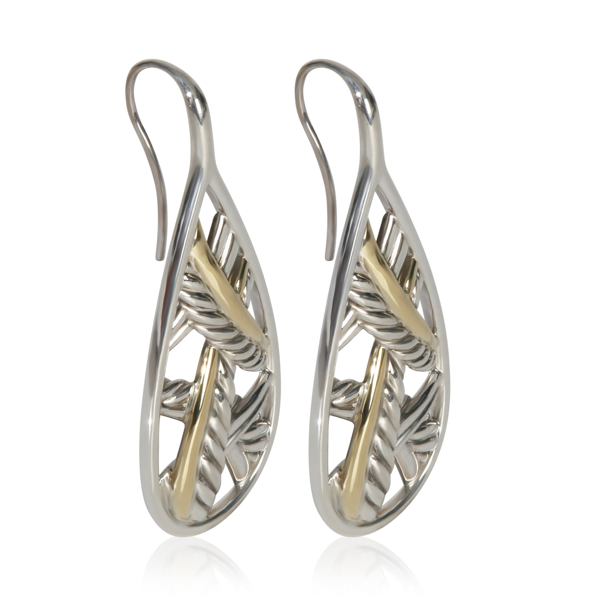 David Yurman Yellow Gold  Papyrus Earrings sv