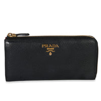 Prada Black Saffiano Large Travel Wallet Handbag id