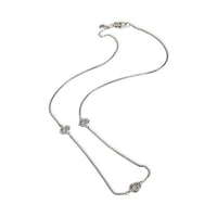 David Yurman Sterling Silver Diamond Infinity Station Necklace pv