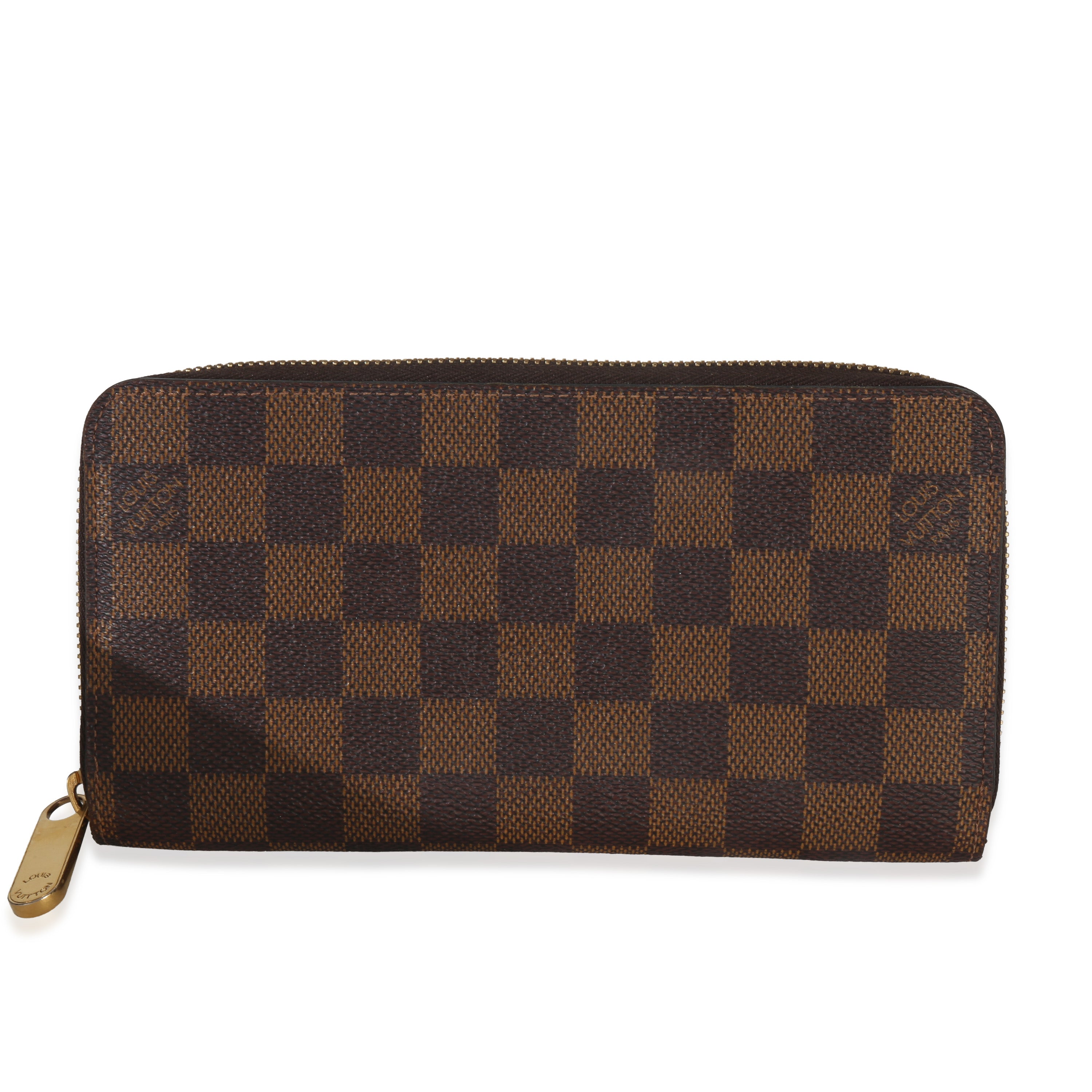 Louis Vuitton Damier Ebene Canvas Zippy Wallet Handbag id
