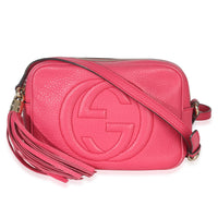 Gucci Pink Pebbled Calfskin Small Soho Disco Crossbody Handbag id