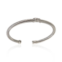 David Yurman Sterling Silver Diamond Cable X Bracelet av
