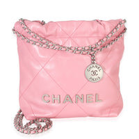 Chanel Pink Quilted Calfskin  22 Mini Hobo Handbag id