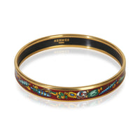Hermès Gold Plated  Narrow Enamel Bracelet fv